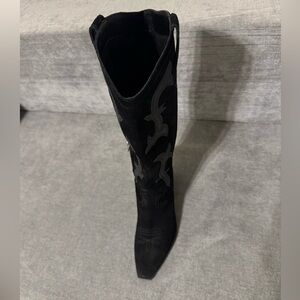 Dolce Vita Black Embroidered Heeled Boots